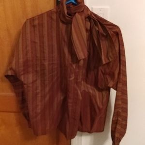 Vintage ladies blouse, burgundy button down